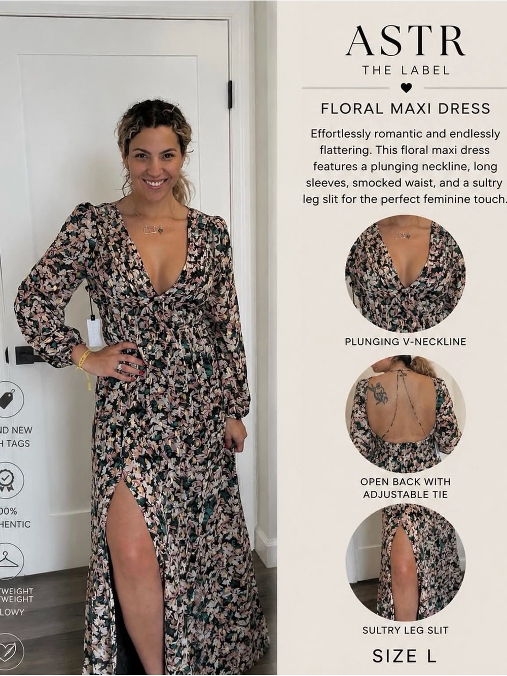 Astr Floral Maxi Dress in Pink and Black Print